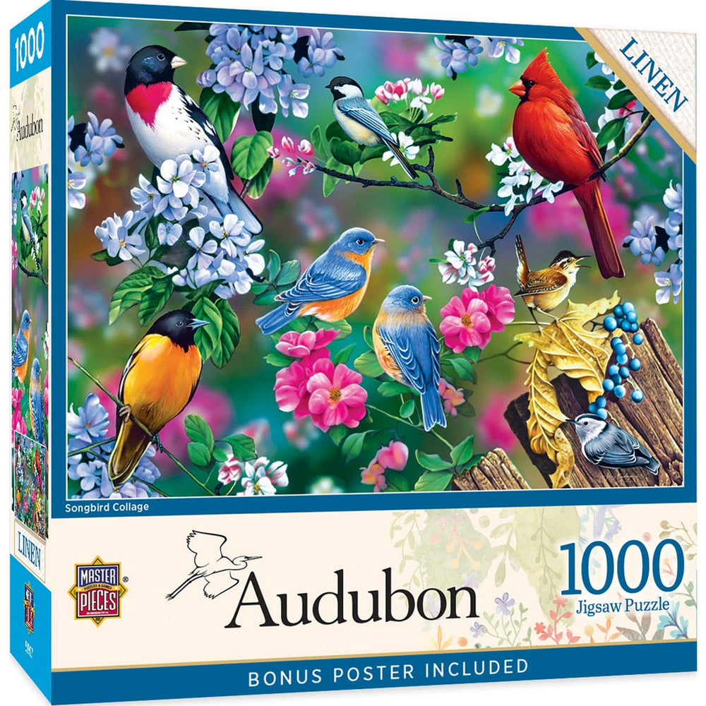 Audubon - Songbird Collage 1000 Piece Jigsaw Puzzle (ONLINE ORDER ONLY)