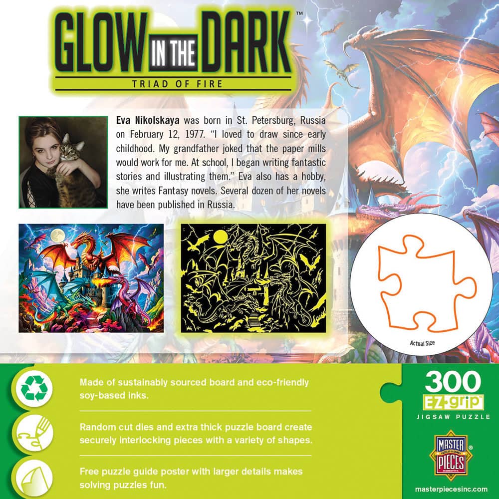 Glow in the Dark - Triad of Fire 300 Piece EZ Grip Jigsaw Puzzle
