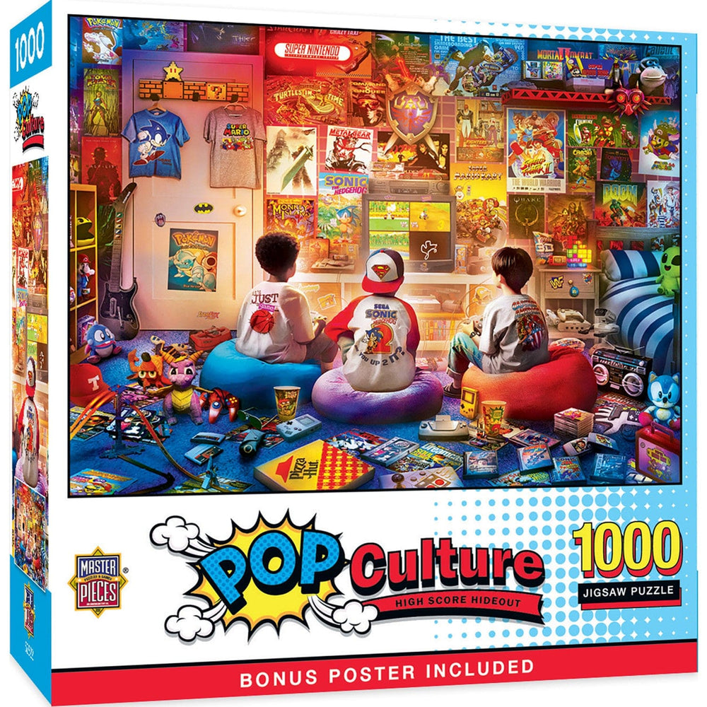 Pop Culture - High Score Hideout 1000 Piece Jigsaw Puzzle (ONLINE ORDER ONLY)