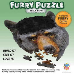 Furry Puzzle - Black Bear 48 Piece Shaped Puzzle (ONLINE ORDER ONLY)