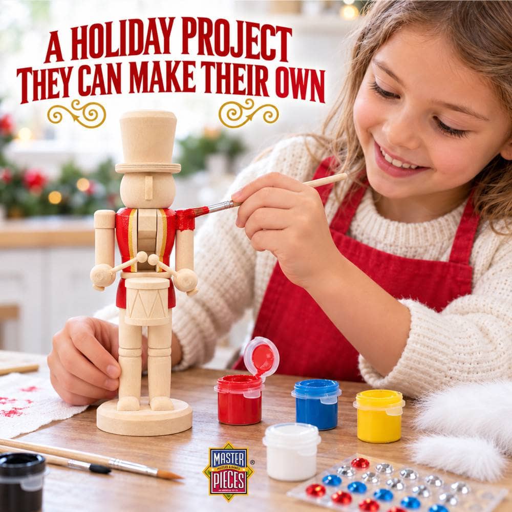 Nutcracker Drummer Wood Paint Set