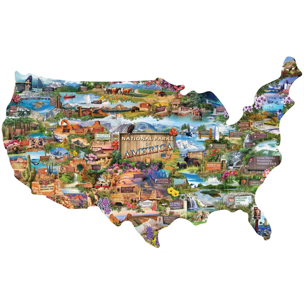 National Parks of America 1000 Piece Shaped Jigsaw Puzzle (ONLINE ORDER ONLY)