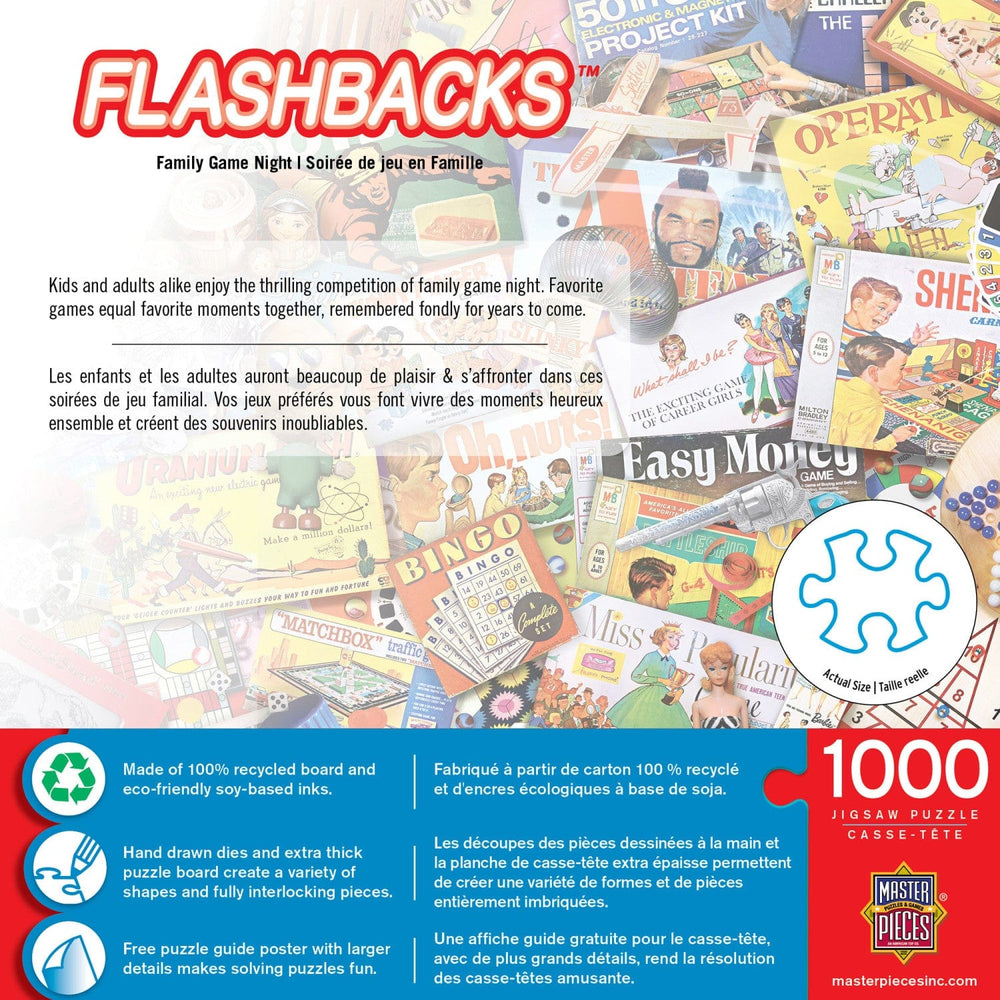 Flashbacks - Family Game Night 1000 Piece Jigsaw Puzzle (ONLINE ORDER ONLY)