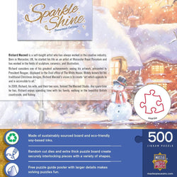 Sparkle & Shine - Snowman Cottage 500 Piece Glitter Jigsaw Puzzle (ONLINE ORDER ONLY)