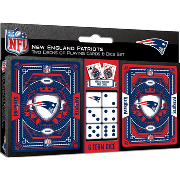 New England Patriots - 2-Pack Playing Cards & Dice Set (ONLINE ORDER ONLY)