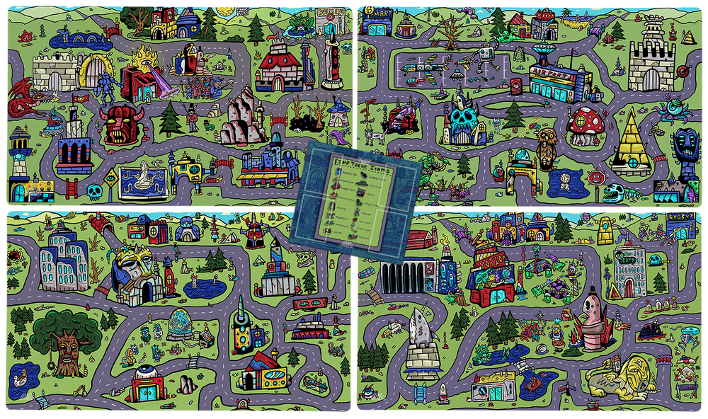My Town Bundle Set | 4 Playmats and Commander Zone (ONLINE ORDER ONLY)