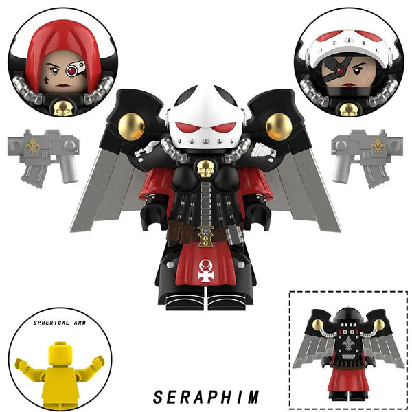 Warhammer 40K Seraphim Minifigure – Adepta Sororitas Jump Trooper (ONLINE ORDER ONLY)