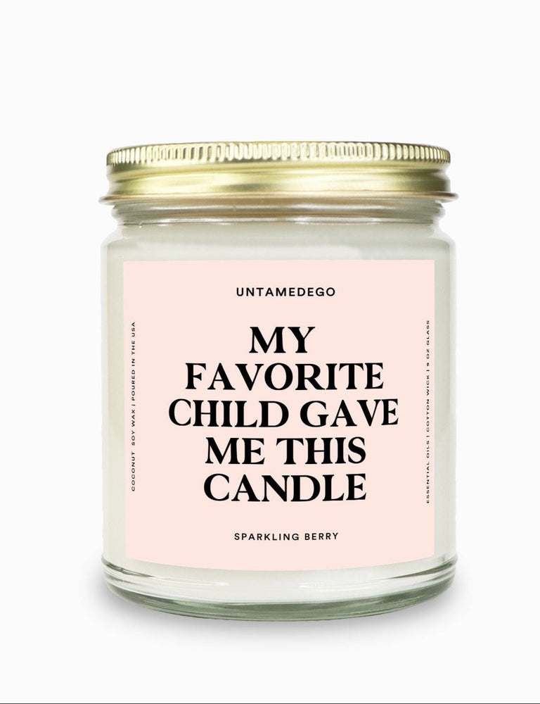 My Favorite Child Gave Me This Candle Gold Top Candle (ONLINE ORDER ONLY)