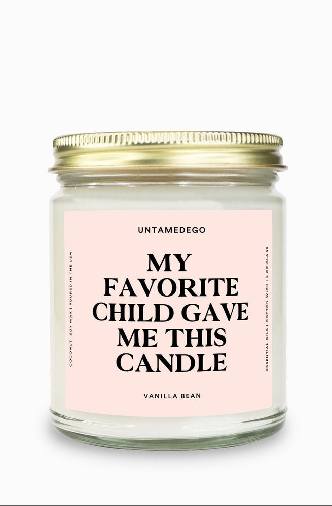 My Favorite Child Gave Me This Candle Gold Top Candle (ONLINE ORDER ONLY)