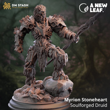 Myrion Stoneheart, Soulforged Druid (Male Warforged Druid) (Online Order Only)