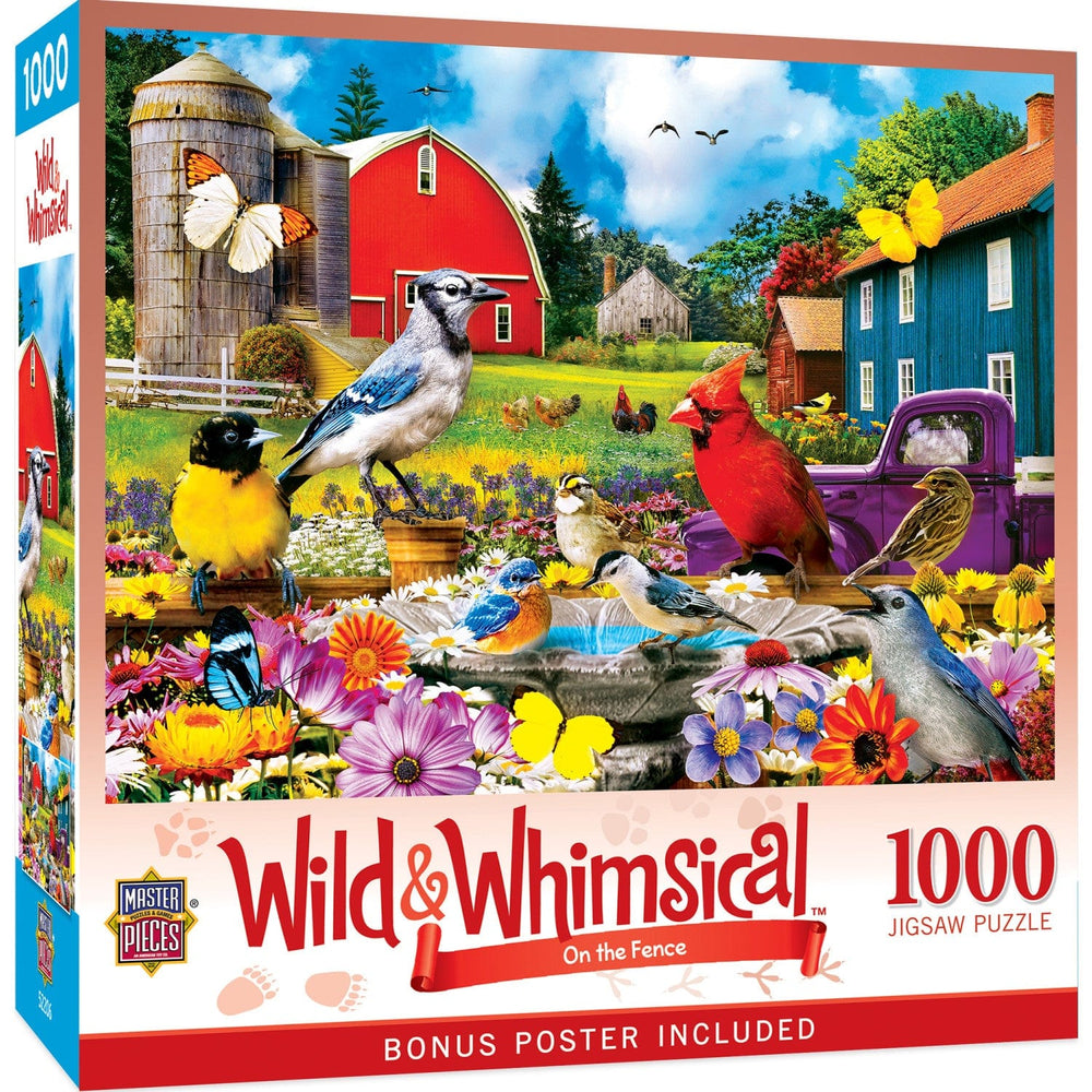 Wild & Whimsical - On The Fence 1000 Piece Jigsaw Puzzle (ONLINE ORDER ONLY)