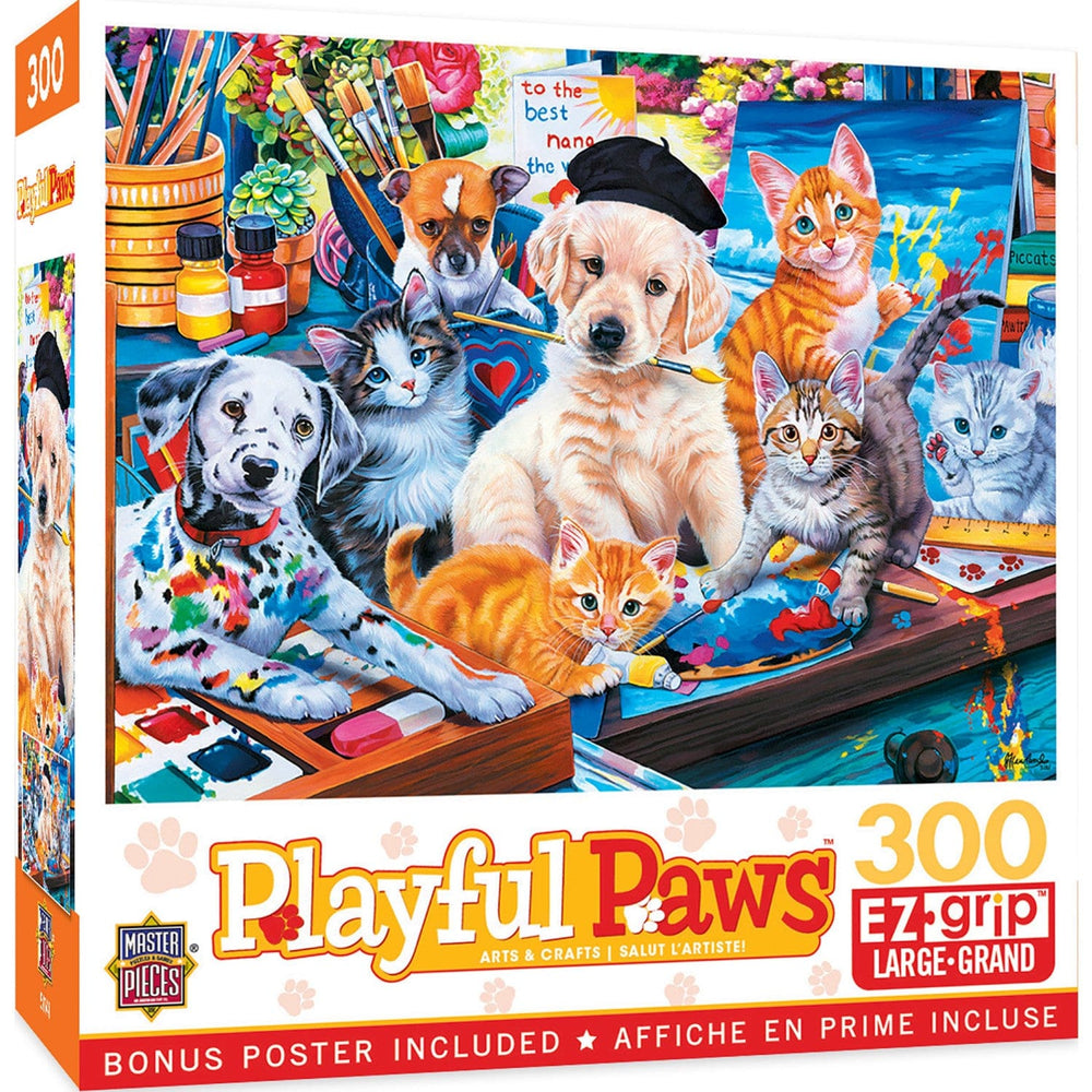 Playful Paws - Arts & Crafts 300 Piece EZ Grip Jigsaw Puzzle (ONLINE ORDER ONLY)