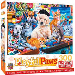 Playful Paws - Arts & Crafts 300 Piece EZ Grip Jigsaw Puzzle (ONLINE ORDER ONLY)