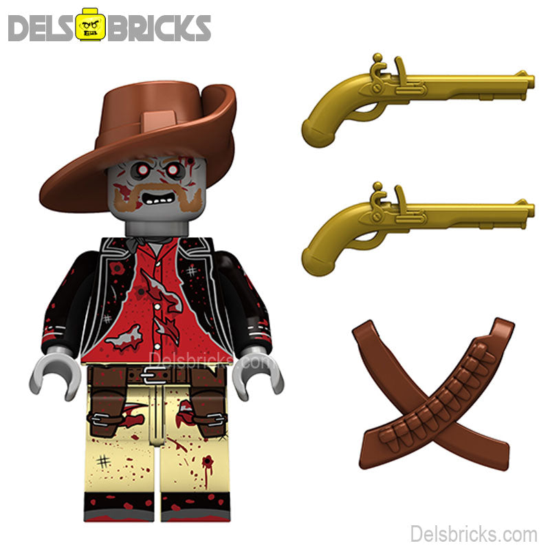 Cowboy Zombie Gun slinger Lego Minifigures Custom Toys (ONLINE ORDER ONLY)