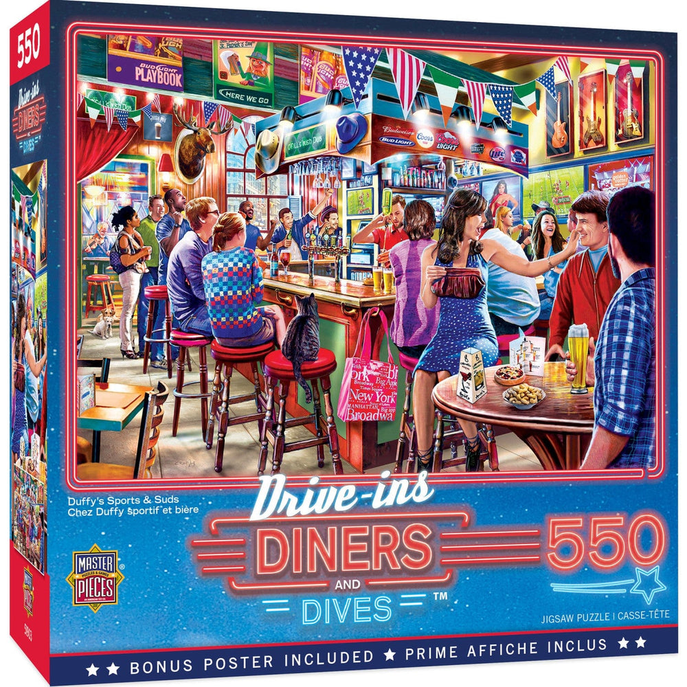 Drive-Ins, Diners & Dives - Duffy's Sports & Suds 550 Piece Jigsaw Puzzle (ONLINE ORDER ONLY)