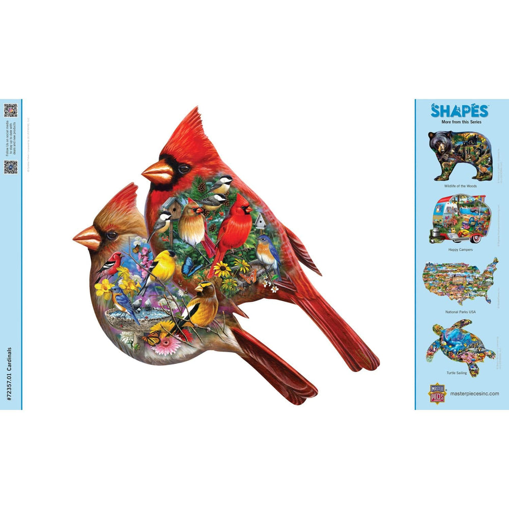 Shapes - Cardinals 1000 Piece Shaped Jigsaw Puzzle (ONLINE ORDER ONLY)