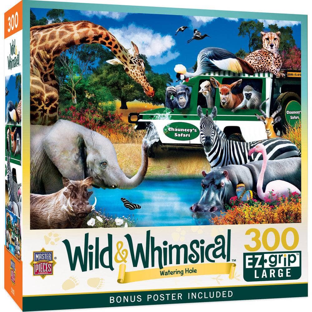 Wild & Whimsical - Watering Hole 300 Piece EZ Grip Jigsaw Puzzle (ONLINE ORDER ONLY)