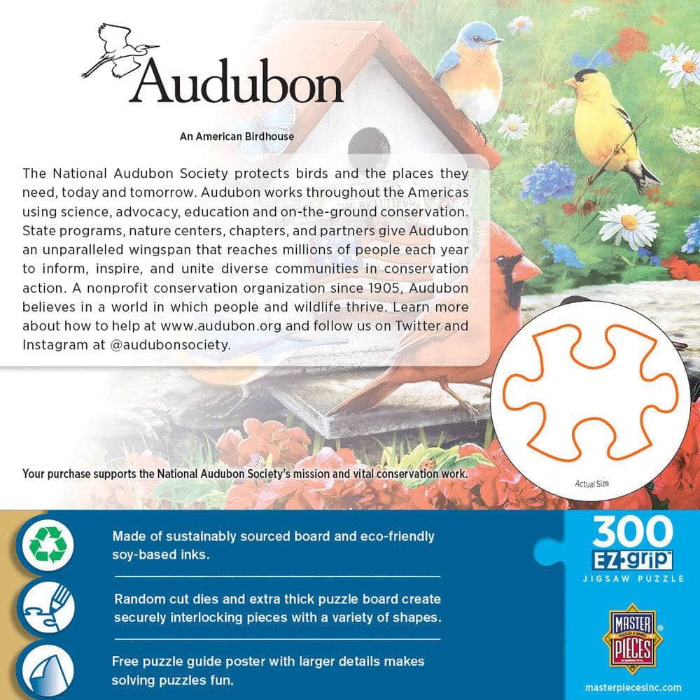 Audubon - An American Birdhouse 300 Piece EZ Grip Jigsaw Puzzle (ONLINE ORDER ONLY)