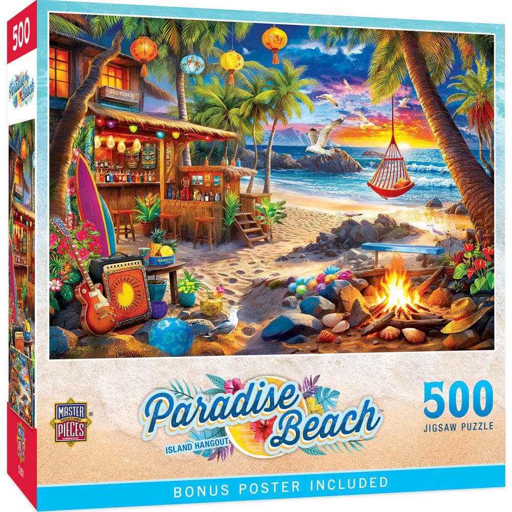 Paradise Beach - Island Hangout 500 Piece Jigsaw Puzzle (ONLINE ORDER ONLY)