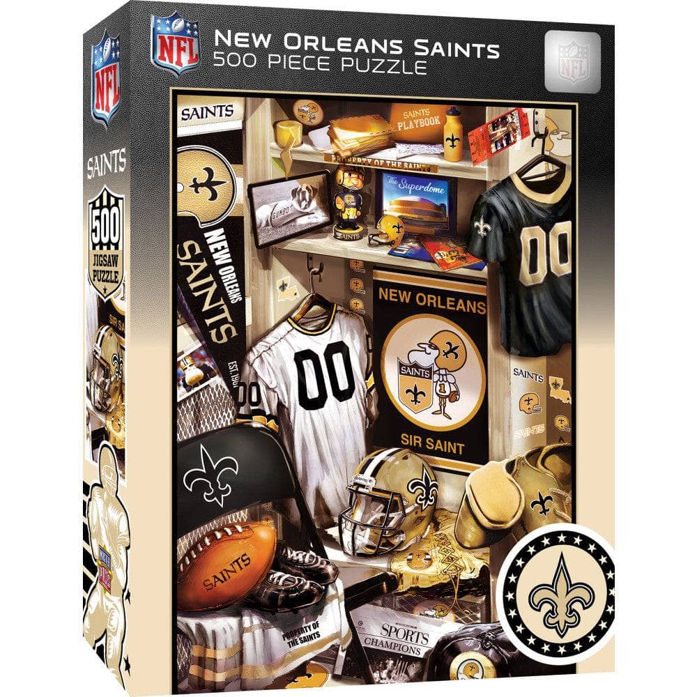 New Orleans Saints - Locker Room 500 Piece Jigsaw Puzzle (ONLINE ORDER ONLY)