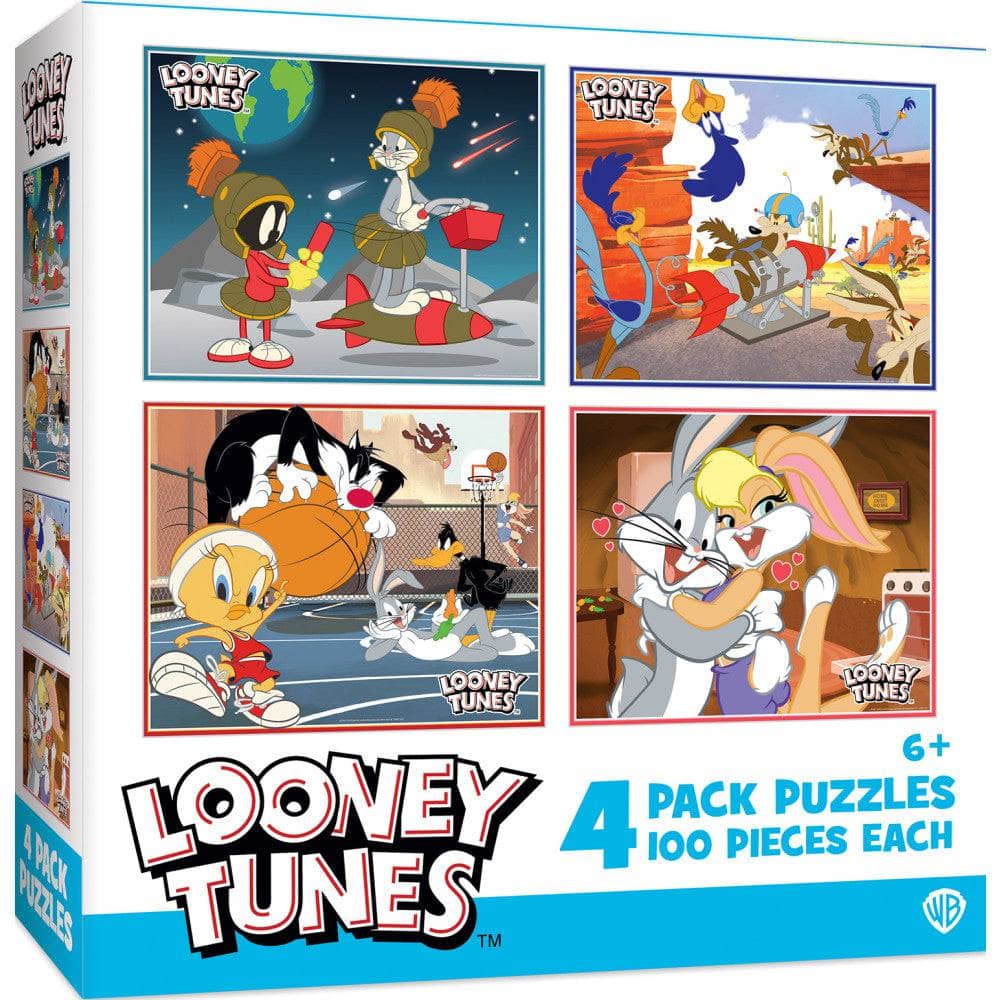 Looney Tunes 4-Pack 100 Piece Jigsaw Puzzles (ONLINE ORDER ONLY)