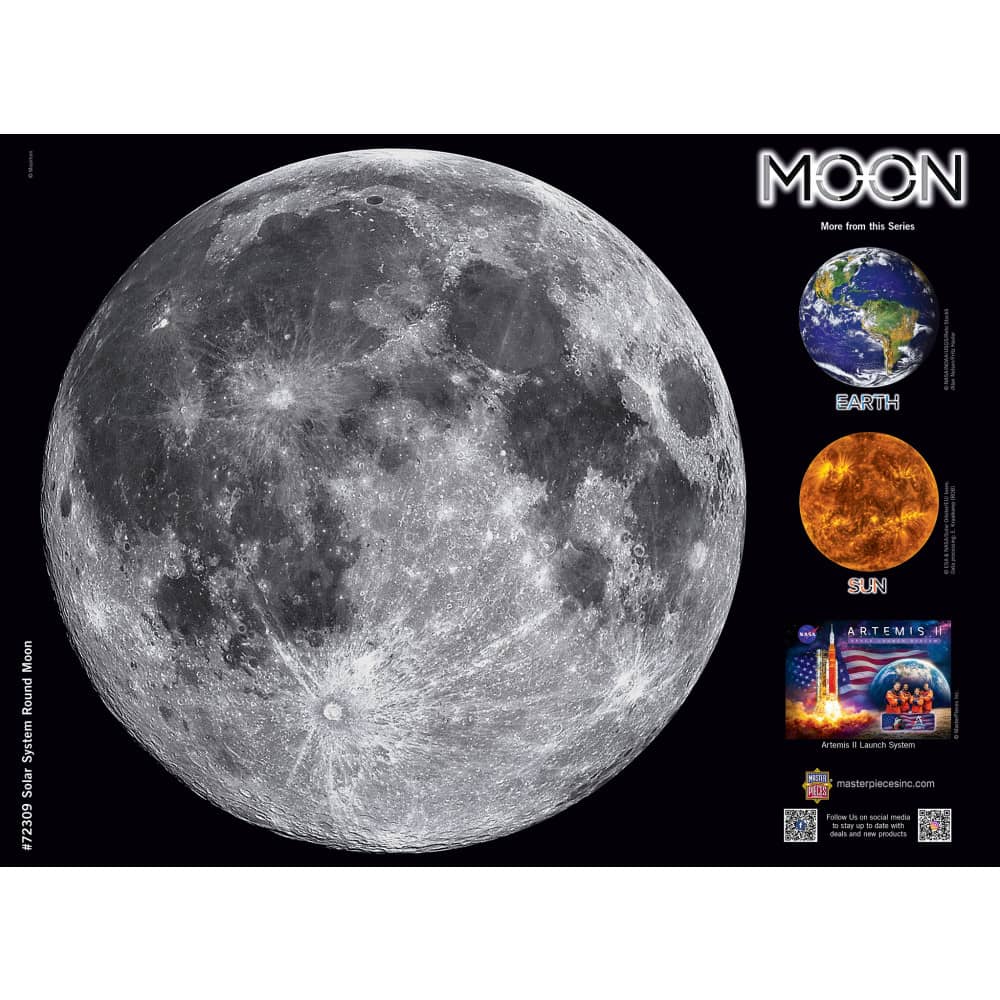 Solar System - The Moon 1000 Piece Round Jigsaw Puzzle