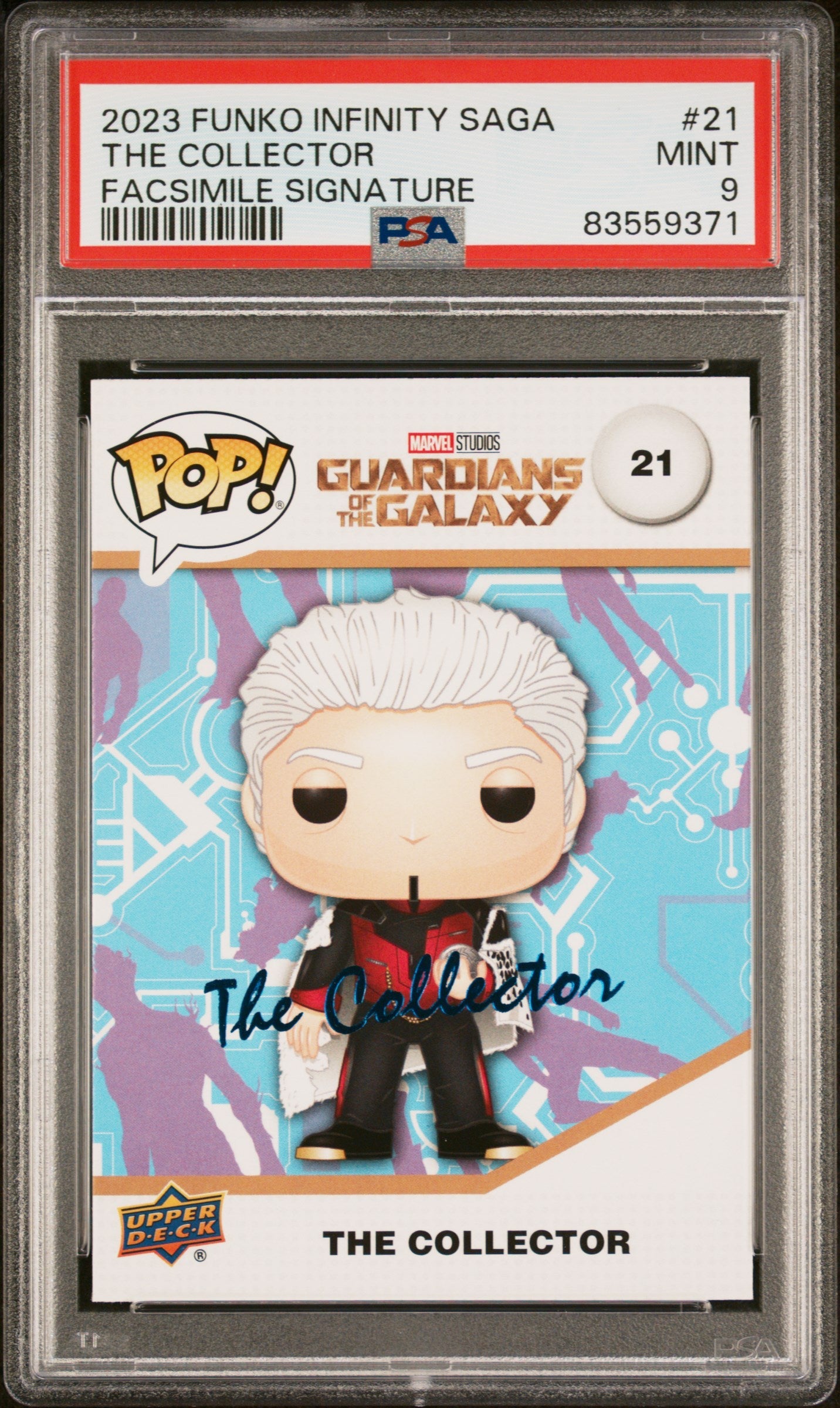 2023 UPPER DECK FUNKO POP MARVEL  THE COLLECTOR FACSIMILE SIGNATURE #21  PSA 9 (Online Order Only)