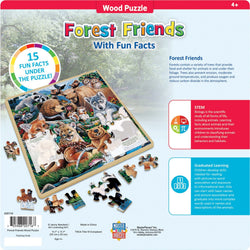 Wood Fun Facts - Forest Friends 48 Piece Wood Jigsaw Puzzle (ONLINE ORDER ONLY)