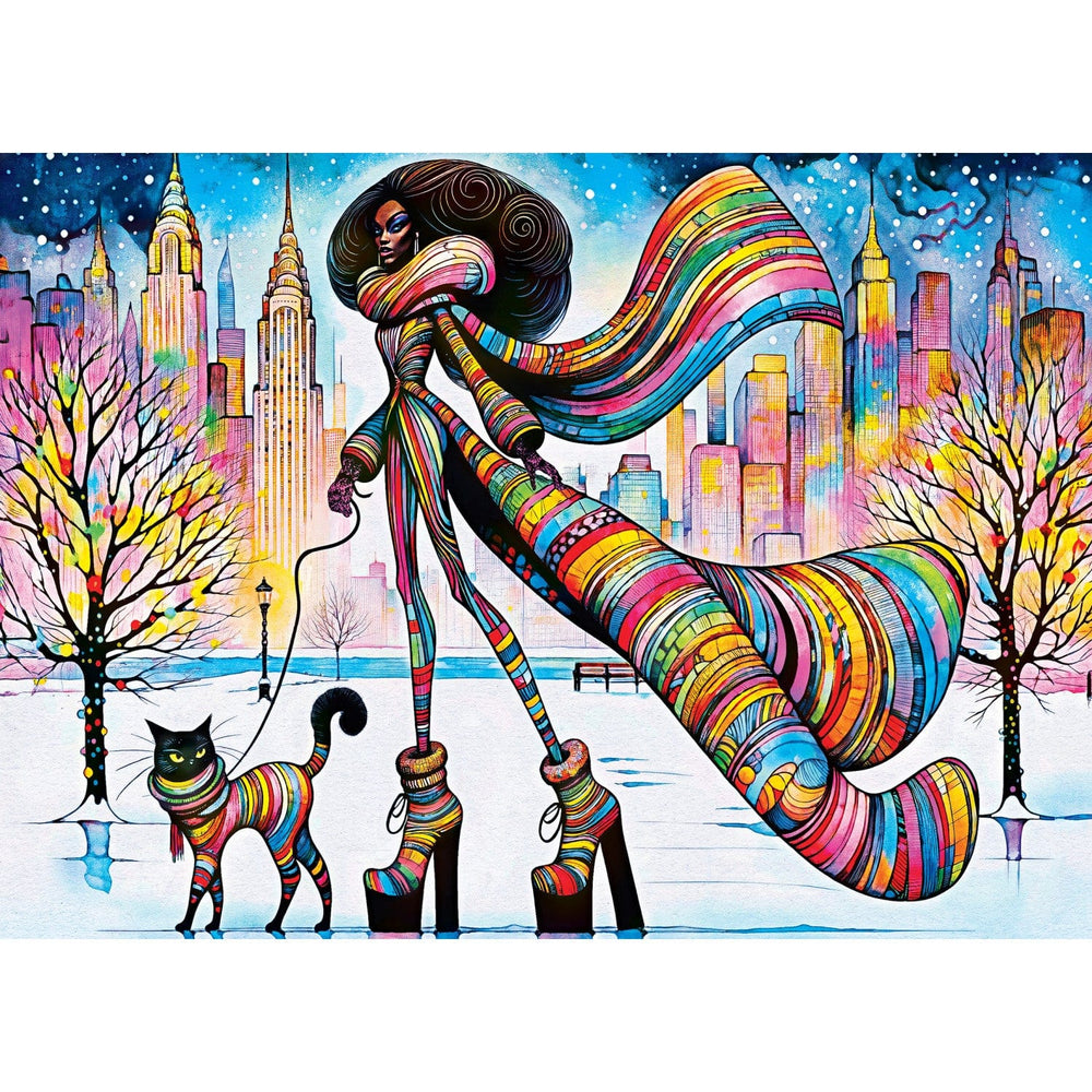 Catwalk Couture - Chic Kitty Stroll 1000 Piece Jigsaw Puzzle (ONLINE ORDER ONLY)