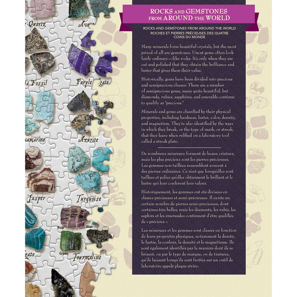 Rocks & Gemstones from Around the World 1000 Piece Jigsaw Puzzle (ONLINE ORDER ONLY)