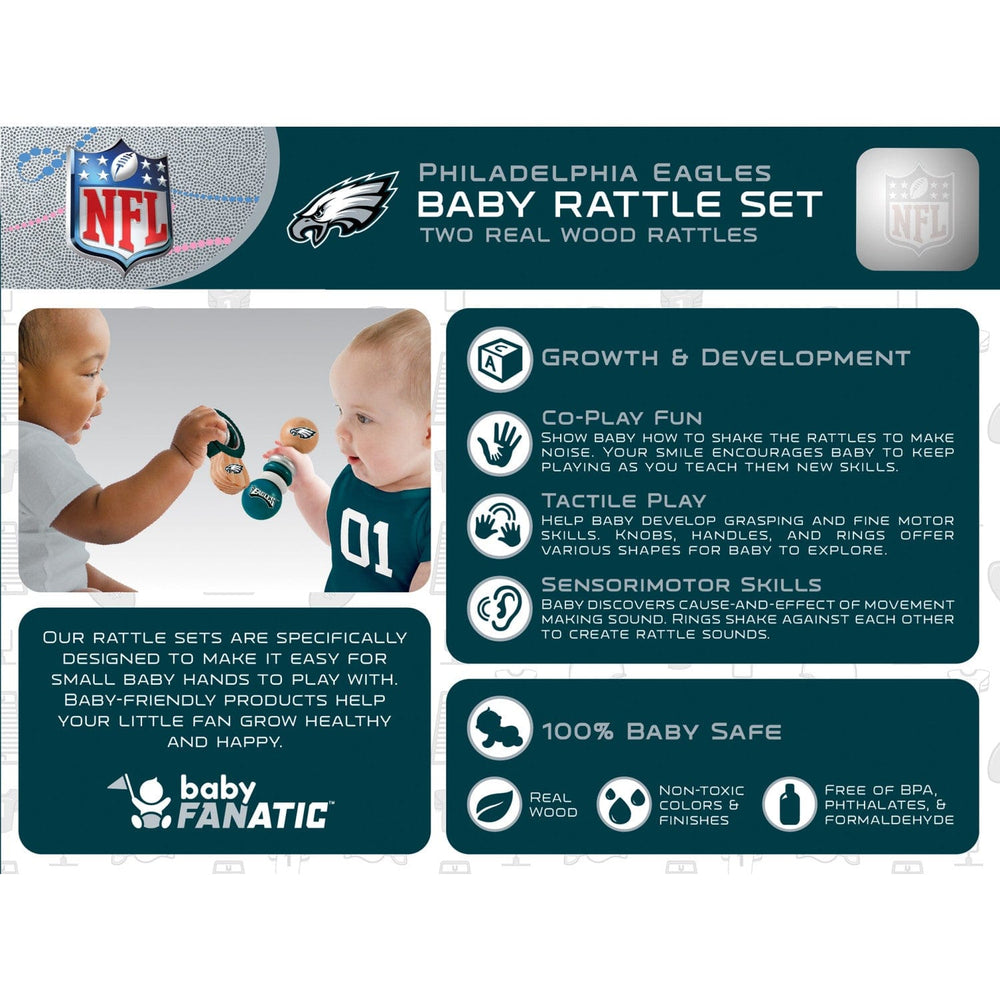 Philadelphia Eagles - Baby Rattles 2-Pack (ONLINE ORDER ONLY)