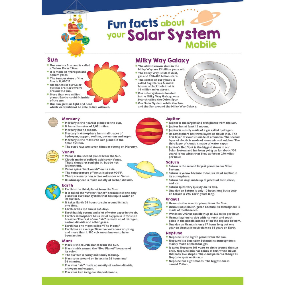 Solar System Mobile Wood Craft & Paint Kit (ONLINE ORDER ONLY)