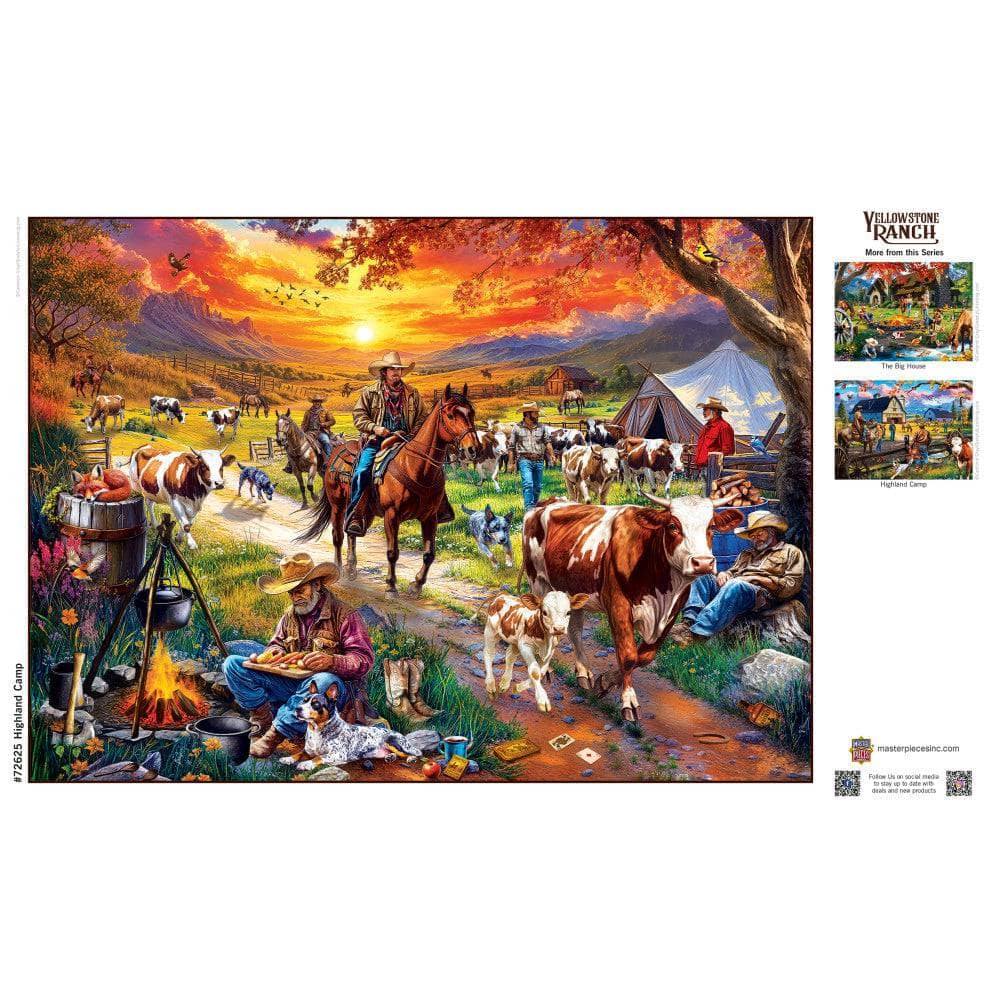 Yellowstone Ranch - Highland Camp 1000 Piece Jigsaw Puzzle (ONLINE ORDER ONLY)