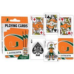 Miami Hurricanes Playing Cards - 54 Card Deck (ONLINE ORDER ONLY)