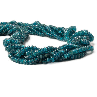 Neon Blue Apatite Beads Plain Rondelle (ONLINE ORDER ONLY)