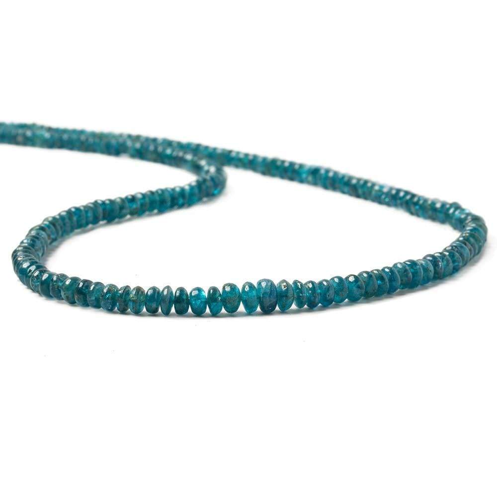 Neon Blue Apatite Beads Plain Rondelle (ONLINE ORDER ONLY)