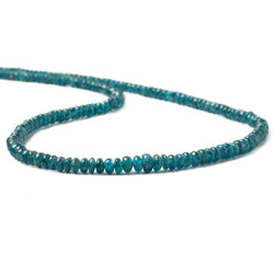 Neon Blue Apatite Beads Plain Rondelle (ONLINE ORDER ONLY)