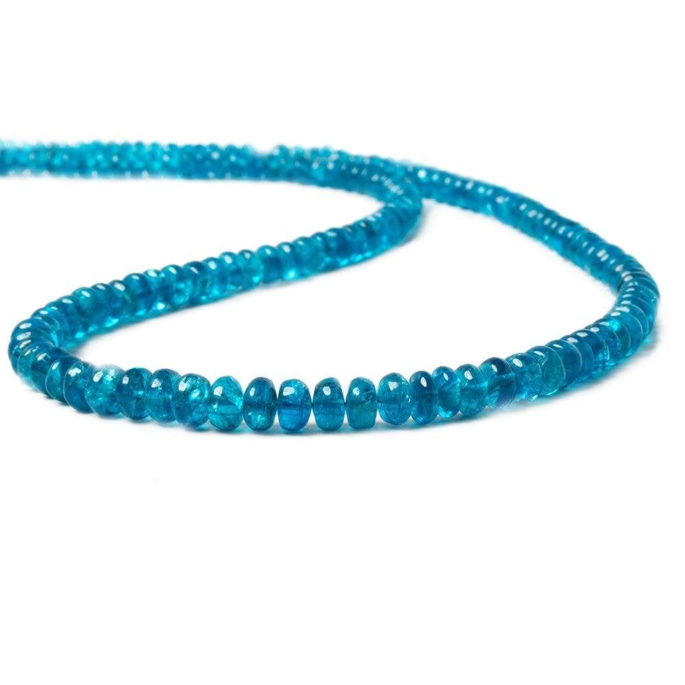 Neon Blue Apatite Beads Plain Rondelle (ONLINE ORDER ONLY)