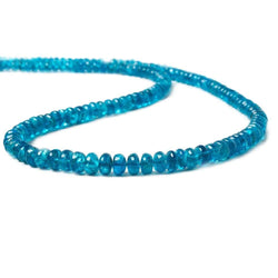 Neon Blue Apatite Beads Plain Rondelle (ONLINE ORDER ONLY)