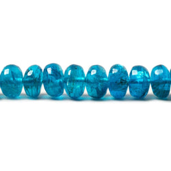 Neon Blue Apatite Beads Plain Rondelle (ONLINE ORDER ONLY)