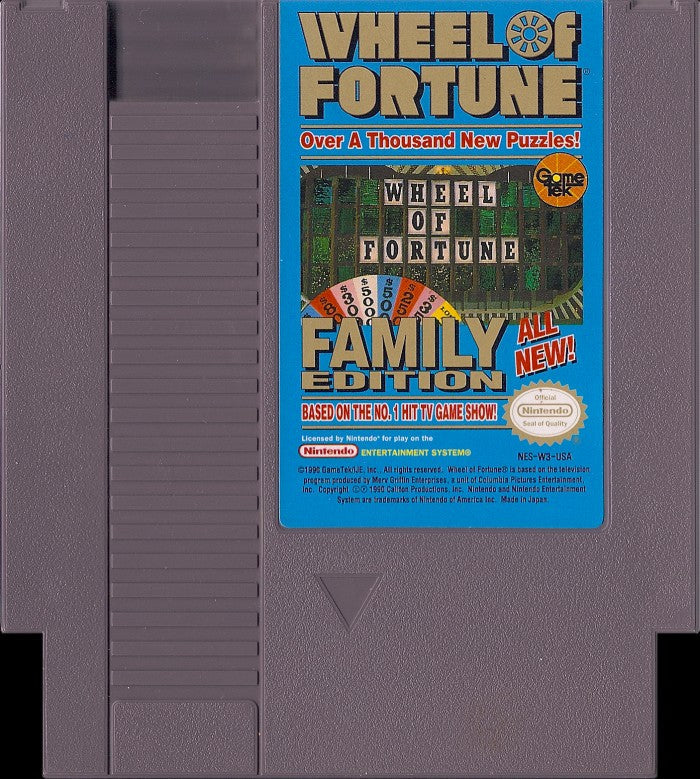 Loose NES Cart - Wheel of Fortune: Family Edition (Online Order Only)