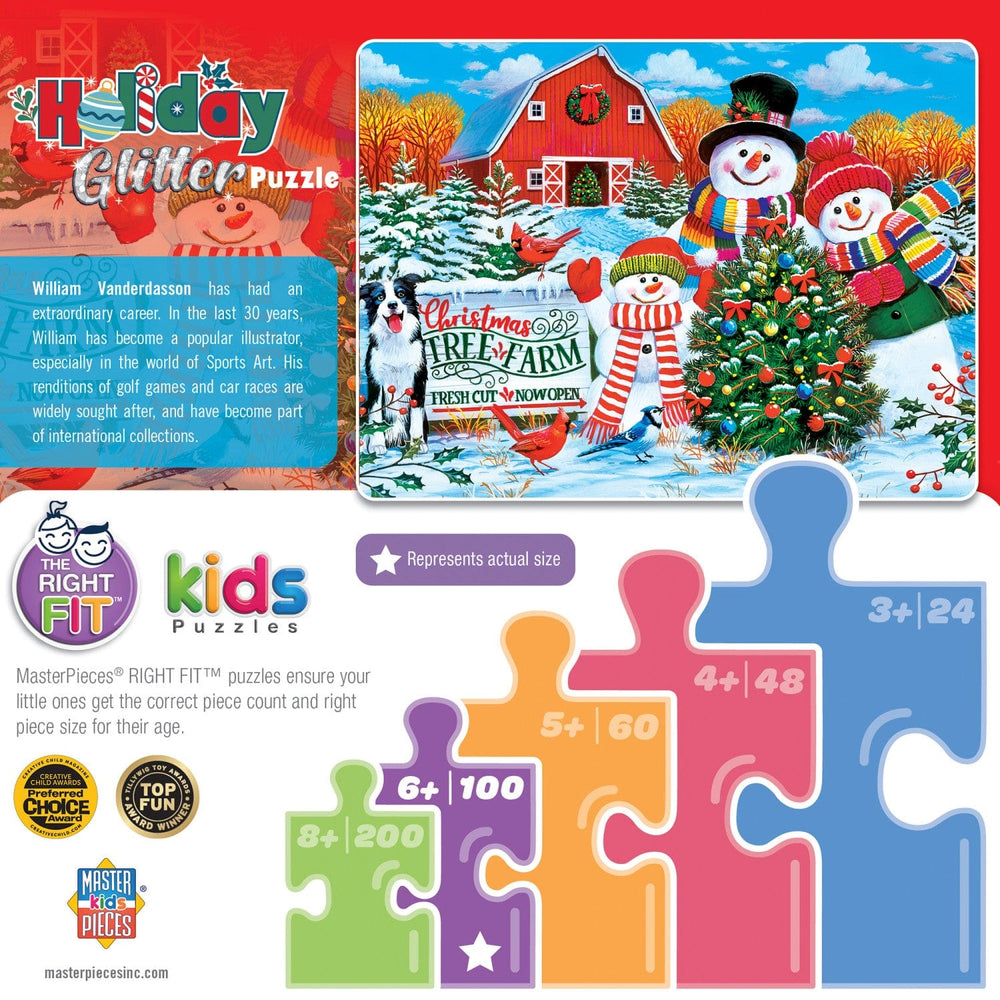 Holiday Glitter - On the Tree Farm 100 Piece Jigsaw Puzzle (ONLINE ORDER ONLY)