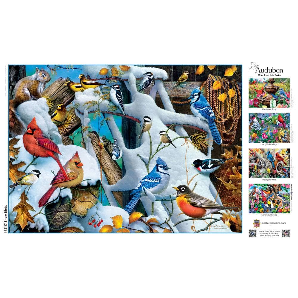 Audubon - Snow Birds 1000 Piece Jigsaw Puzzle (ONLINE ORDER ONLY)