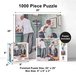 Saturday Evening Post - At the Doctor 1000 Piece Jigsaw Puzzle