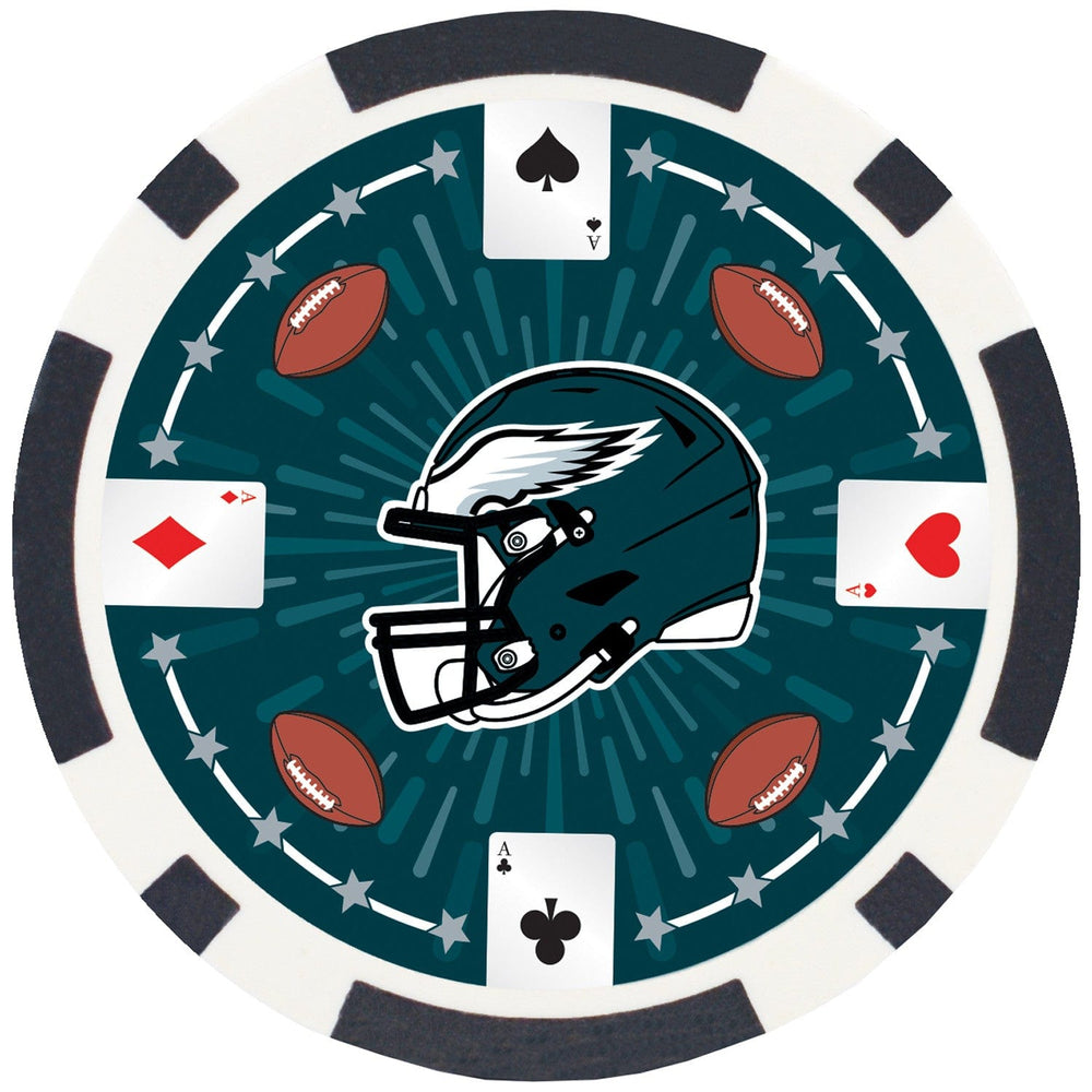 Philadelphia Eagles 100 Piece Poker Chips (ONLINE ORDER ONLY)