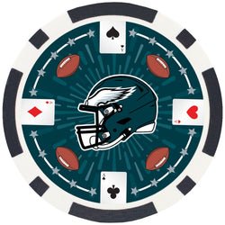 Philadelphia Eagles 100 Piece Poker Chips