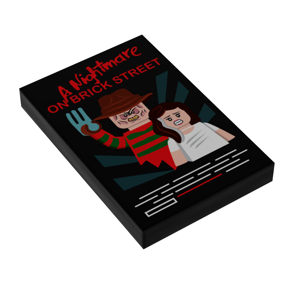Nightmare on Brick Street Movie Cover (2x3 Tile) - B3 Customs (Online Order Only)