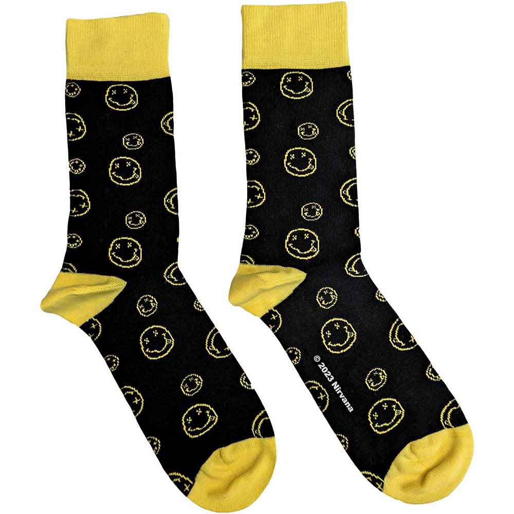 Outline Happy Faces [Socks] (ONLINE ORDER ONLY)