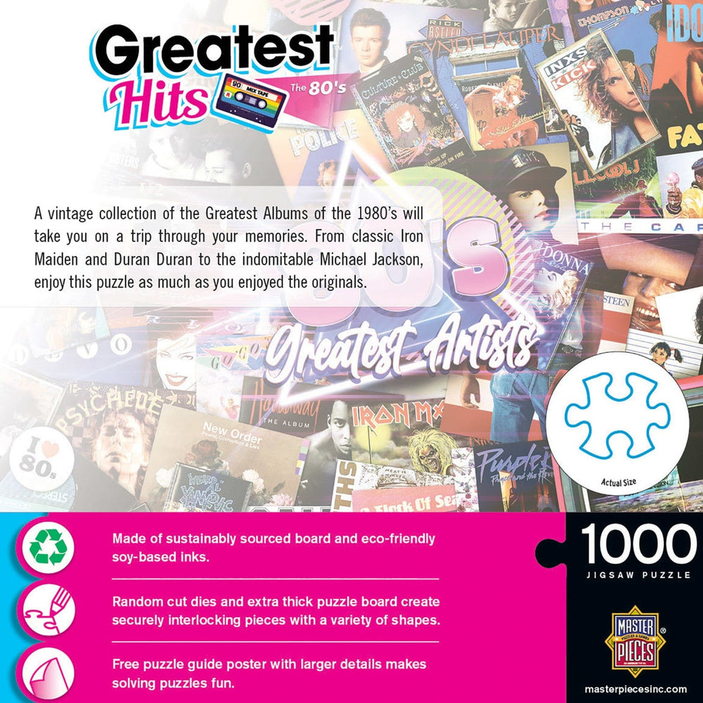 Greatest Hits - 80's Artists 1000 Piece Jigsaw Puzzle (ONLINE ORDER ONLY)