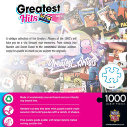 Greatest Hits - 80's Artists 1000 Piece Jigsaw Puzzle (ONLINE ORDER ONLY)